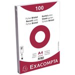 Paquet 100 Fiches Sous Film - Bristol Dots Non Perforé - 210x297mm - Blanc - X 10 - Exacompta