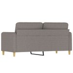 vidaXL Canapé à 2 places Taupe 140 cm Tissu