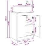 vidaXL Meuble de salle de bain avec évier Chêne Sonoma 54 x 35 x 83 cm