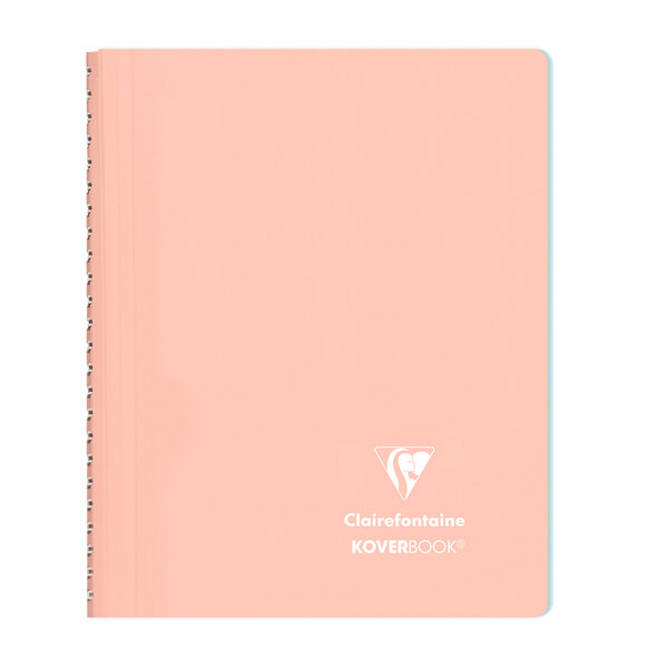 Cahier spirale clairefontaine koverbook blush a5 14 8 x 21 cm - petits carreaux - 160 pages - lot de 5