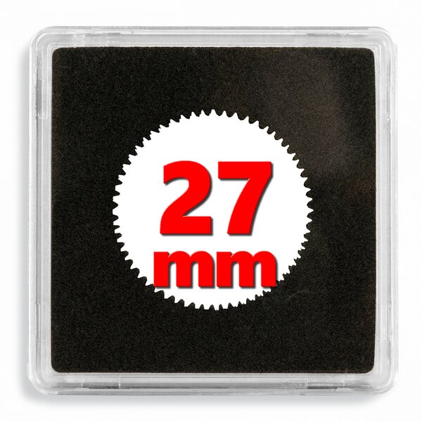 Capsules numismatiques carrées Quadrum 27mm. Paquet - 10 capsules