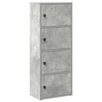 vidaXL Bibliothèque gris béton 40x24x102 cm bois d'ingénierie
