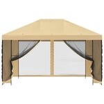 vidaXL Abri de jardin avec parois 4 × 3 m Crème Polyester et Acier