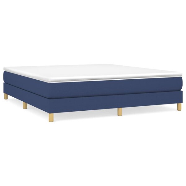 vidaXL Cadre de lit Bleu 160x200 cm Tissu