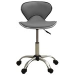vidaXL Tabouret de salon et spa Gris Similicuir