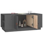 vidaXL Table basse Gris 100x50x41 cm Bois massif de pin