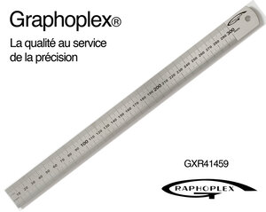 Réglet acier épais ép   1mm l   24mm L   30cm