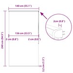 vidaXL Store enrouleur de douche avec cassette largeur du tissu 136 cm