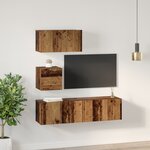 vidaXL Ensemble meuble TV 4 Pièces Bois ancien 60 x 30 x 30 cm