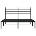 vidaXL Cadre de lit métal sans matelas avec tête de lit noir 140x200cm