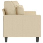 vidaXL Canapé à 2 places Crème 140 cm Tissu