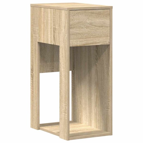 vidaXL Support de tour d'ordinateur et tiroir chêne sonoma 30x44x74 cm