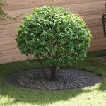 vidaXL Anneau d'arbre plat 5 Pièces Noir Ø90/120 cm Acier