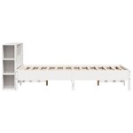vidaXL Lit bibliothèque sans matelas blanc 150x200 cm bois pin massif