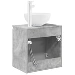 vidaXL Vanité de lavabo mural Gris béton 49 5 x 35 x 63 cm