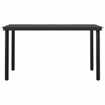 vidaXL Ensemble à manger de jardin 5 Pièces noir résine tressée verre