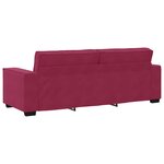 vidaXL Ensemble de canapés 3 Pièces avec coussins Rouge bordeaux Velours