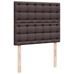 vidaXL Sommier à lattes de lit et matelas marron foncé 120x190cm tissu