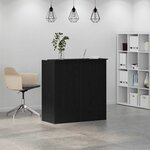 vidaXL Bureau de réception chêne noir 100x50x103 5cm bois d'ingénierie