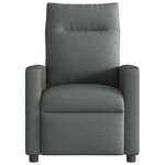 vidaXL Fauteuil inclinable de massage en tissu gris foncé