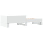 vidaXL Cadre de lit sans matelas blanc 100x200 cm bois d'ingénierie