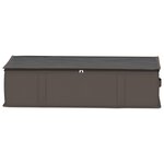 vidaXL Boîte de rangement avec fenêtre transparente Gris Tissu intissé