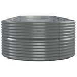vidaXL Lit surélevé de jardin Acier enduit de poudre 584x140x68cm gris