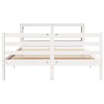 vidaXL Cadre de lit sans matelas blanc 140x200 cm bois de pin massif