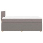 vidaXL Sommier à lattes de lit avec matelas Taupe 80x200 cm Tissu