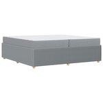 vidaXL Cadre de lit avec matelas Gris clair 200 x 200 cm tissu