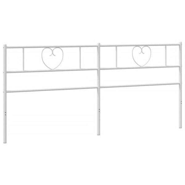 vidaXL Tête de lit de remplacement métal blanc 200 cm