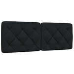 vidaXL Lit avec matelas noir 140x200 cm tissu
