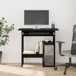vidaXL Bureau chêne noir 80x45x74 cm bois d'ingénierie