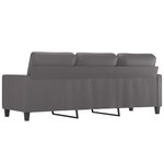 vidaXL Canapé à 3 places Gris 180 cm Similicuir