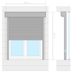 vidaXL Volet roulant aluminium 120x150 cm anthracite