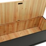 vidaXL Banc Noir 107x45x75 5 cm Bois de sapin solide