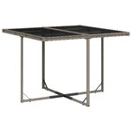 vidaXL Ensemble à manger de jardin 5 Pièces coussins gris résine tressée