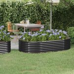 vidaXL Lit surélevé de jardin Acier enduit de poudre Anthracite