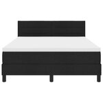 vidaXL Lit à ressorts avec matelas et LED Noir 140x190 cm Tissu