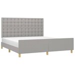 vidaXL Cadre de lit sans matelas gris clair tissu