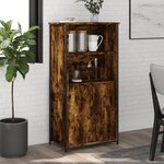 vidaXL Buffet haut chêne fumé 62x36x121 5 cm bois d'ingénierie