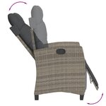 vidaXL Ensemble à manger de jardin et coussins 7 Pièces gris rotin