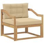vidaXL Sofa de milieu extérieur Polyester Blanc
