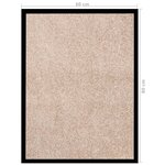 vidaXL Paillasson Beige 60x80 cm