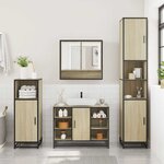 vidaXL Ensemble de meubles de salle de bain 4 Pièces chêne sonoma