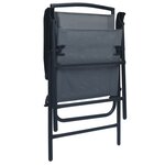 vidaXL Chaises de jardin pliables lot de 2 Textilène Gris