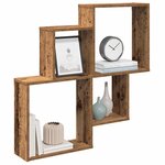 VidaXL Étagère murale vieux bois 80x15x78 5 cm bois d'ingénierie