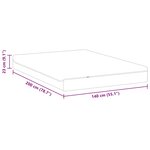 vidaXL Matelas Blanc  Gris 140 x 200 cm Mousse