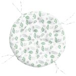 vidaXL Coussin rond à motif de feuilles Ø 100 x11 cm tissu oxford