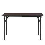 Table pliant de cuisine salle à manger hauteur réglable pour 4 personnes 120 cm marron et noir 03_0004362